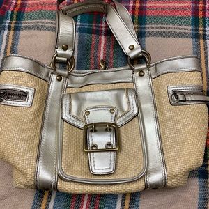 Coach straw tote.